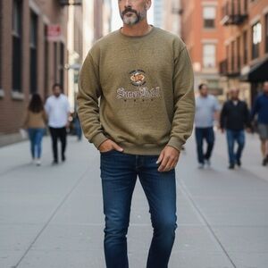 Vintage Super Bowl XXXV Sweater Size Medium Mens 2001 Ravens Giants